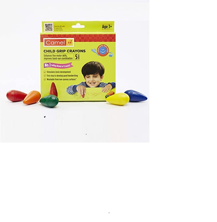 Camel Child Grip Crayon Set - Multicolor (Pack of 5)