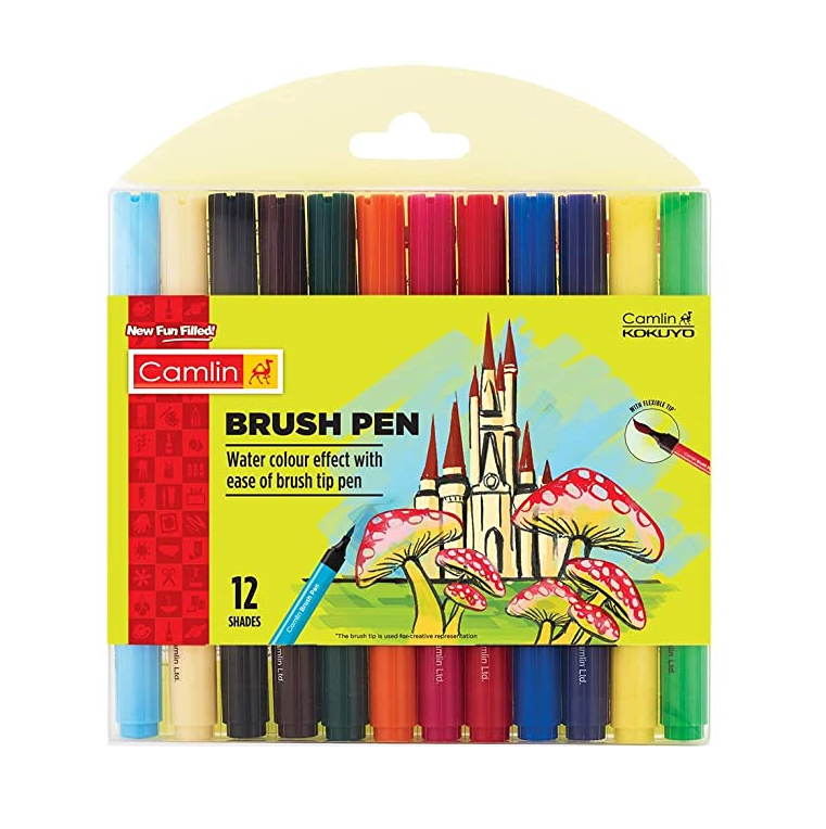 Camlin Brush Pen 12 Shades