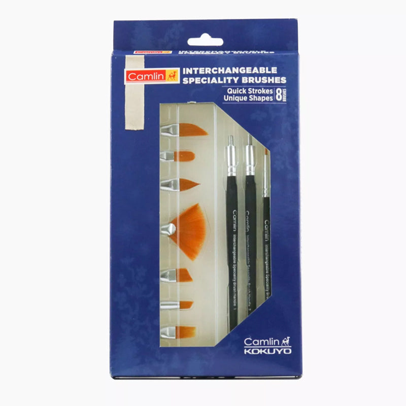 Camlin Interchangeable Speciality Brushes Set of 8