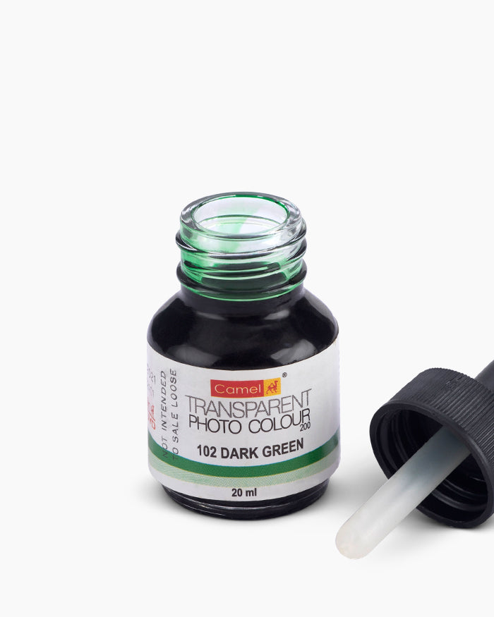 Camel Transparent Photo Colours Dark Green in 20ml