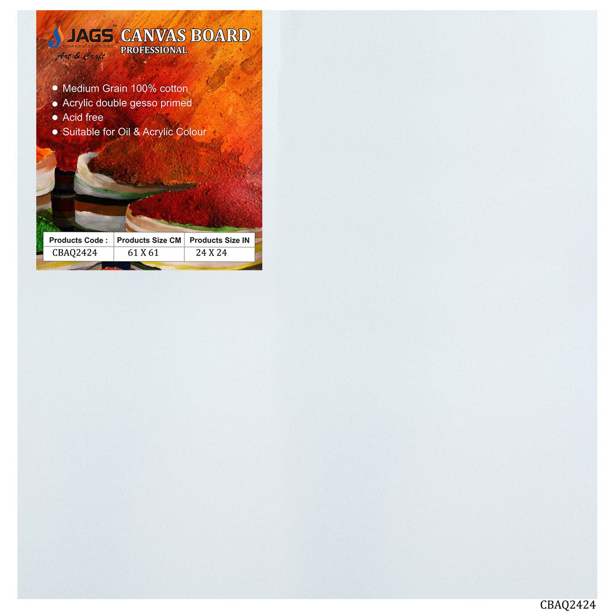 product product product Canvas Board Artist Quality White 24X24 CBAQ2424