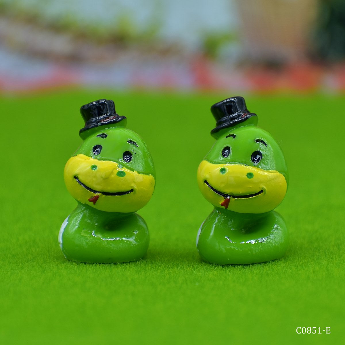 Miniature Model Frog Green Colour 2Pcs (C0851-6) C0851-E