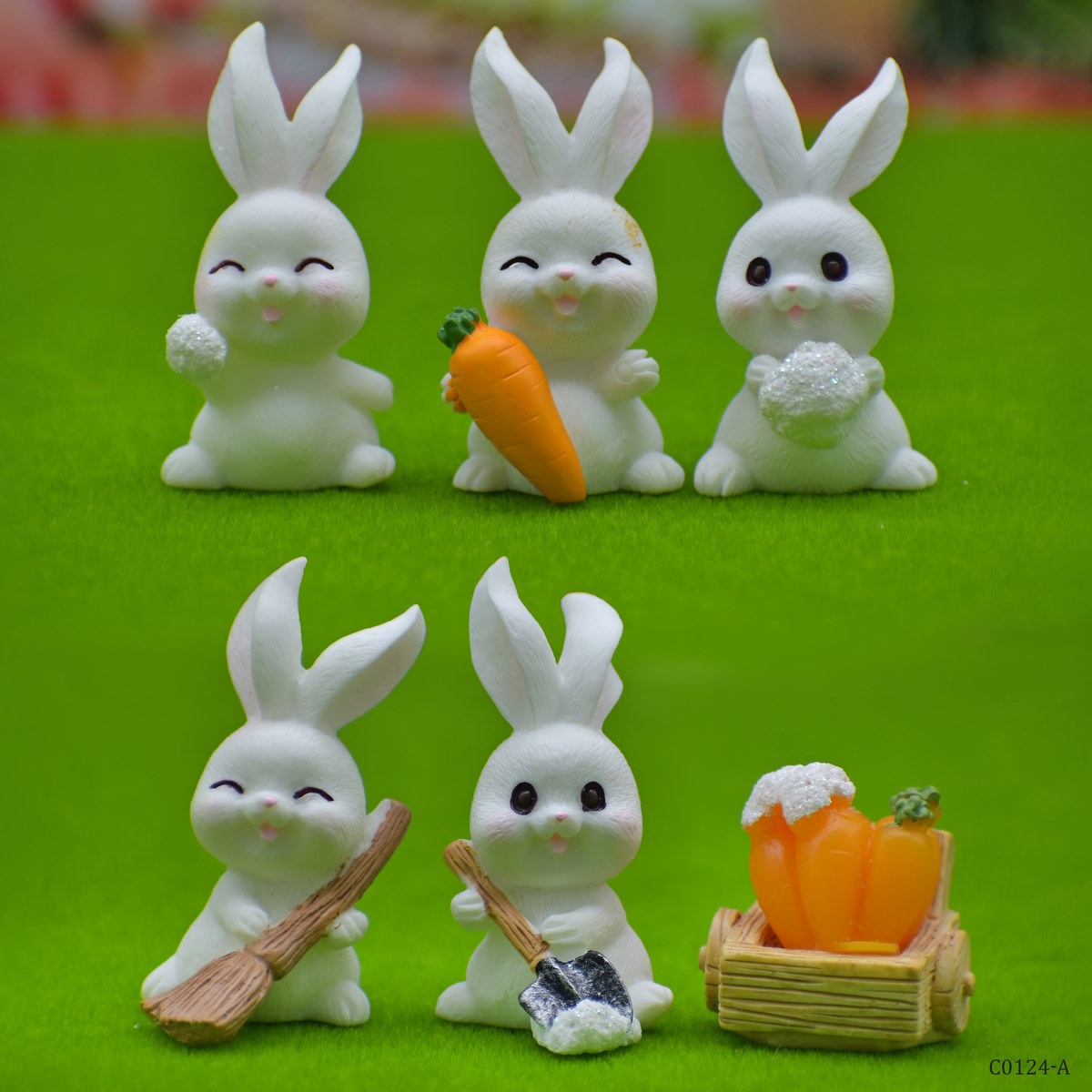 Miniature Model Rabbit 7Pcs Set (C0124) C0124-A