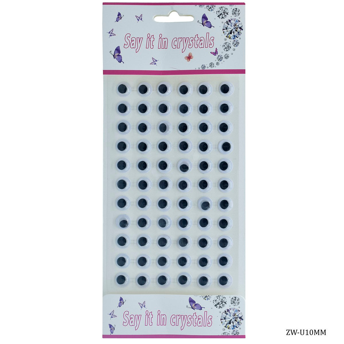 Sticker Googly Eye 10MM White ZW-U10MM