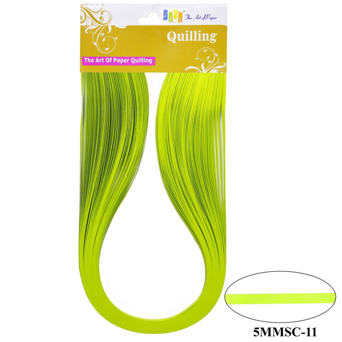 Quilling Strip 5mm S/C 11 Flo.Yellow 5MMSC-11