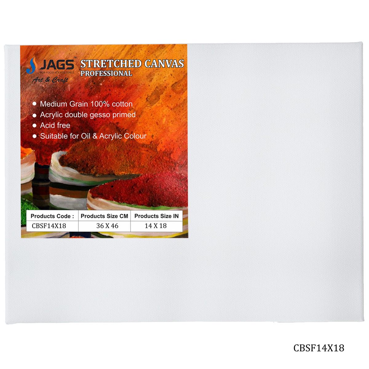 Canvas Board Stretched Frame 14X18inch CBSF14X18
