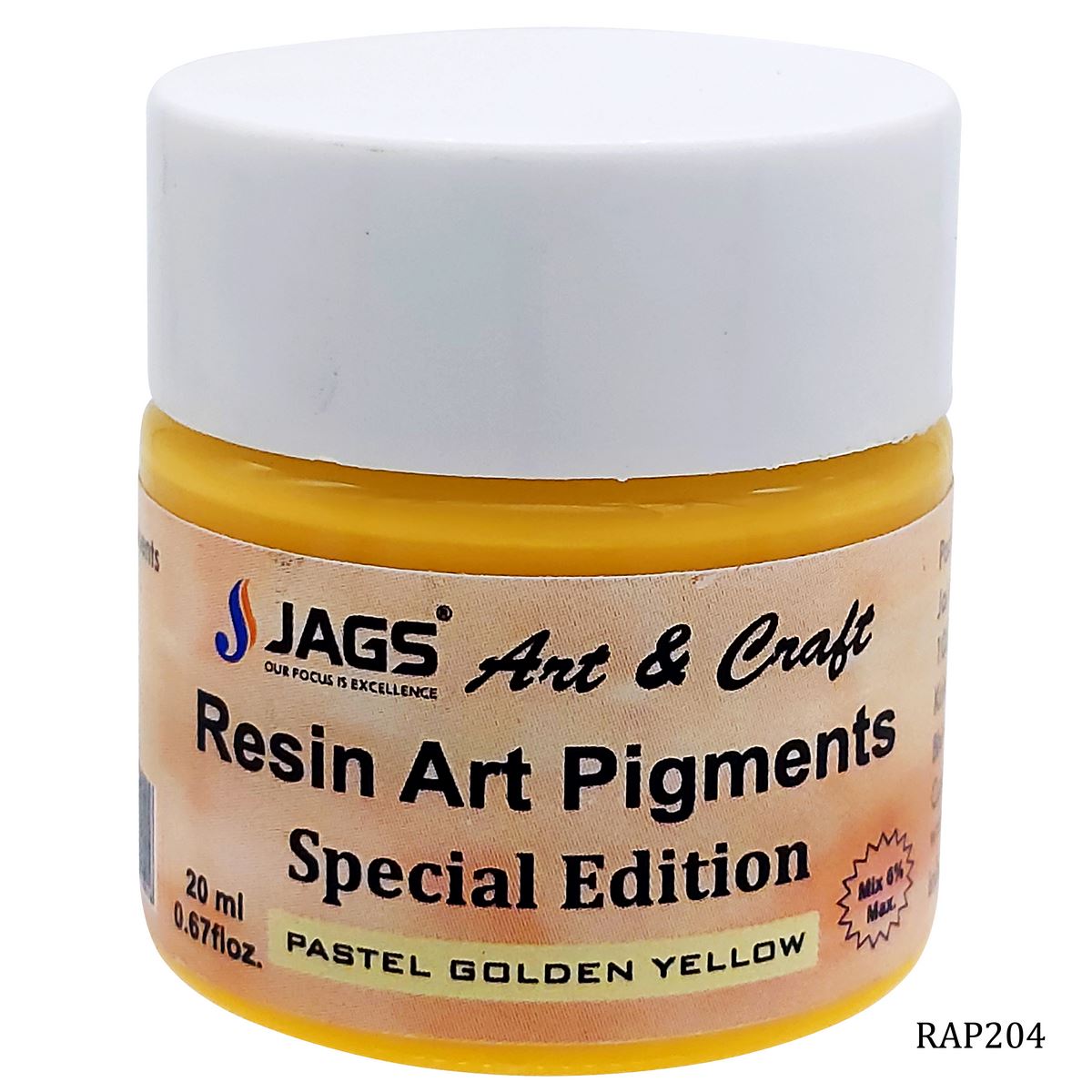 Resin Art Pigments 20ML Pastel Golden Yellow RAP204