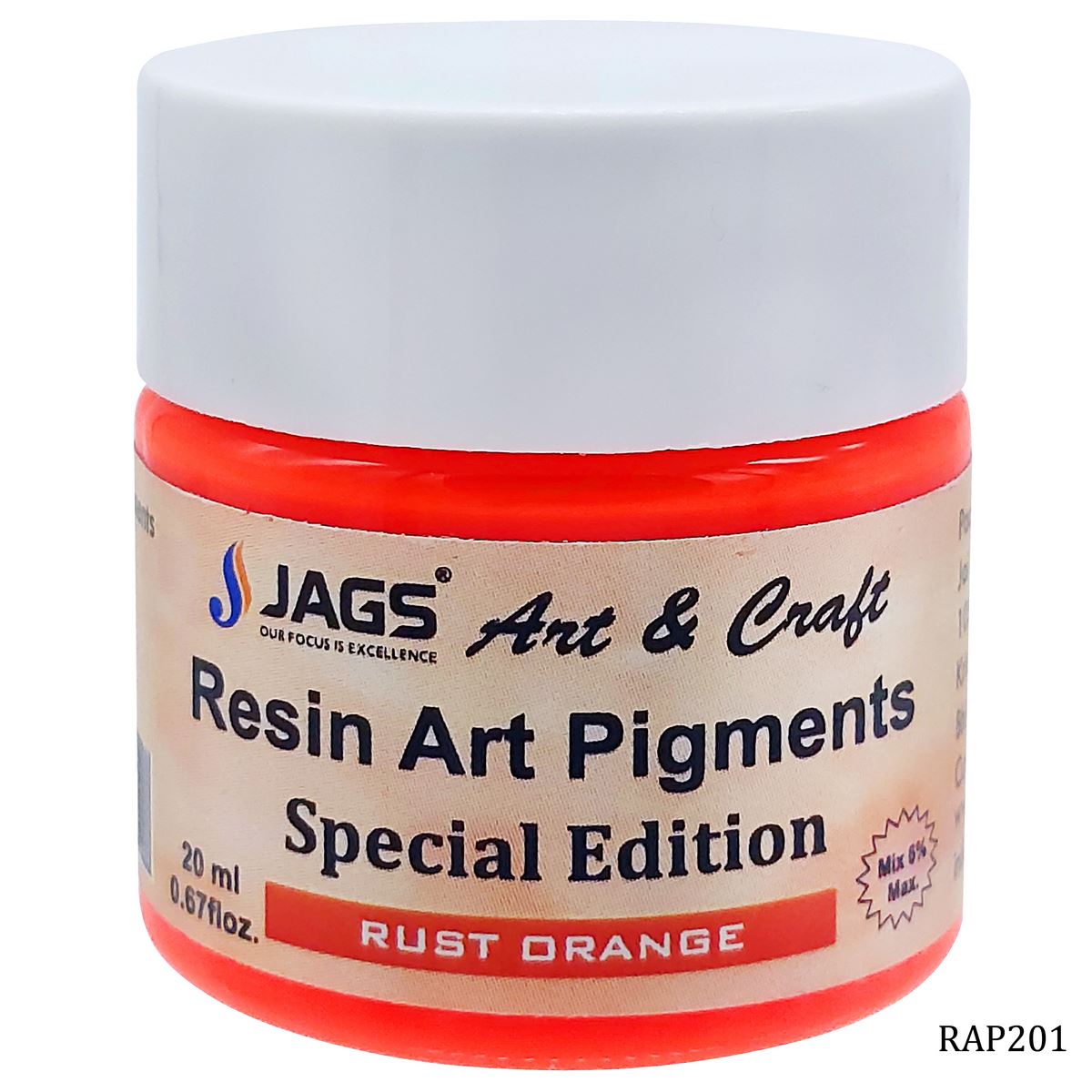Resin Art Pigments 20ML Rust Orange RAP201