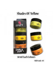 ICraft Chalk Paint Combo 3 -Shades Of Yellow