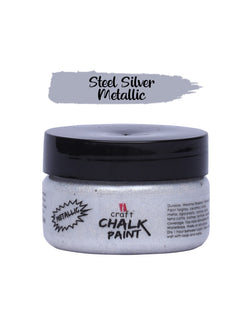 ICraft Metallic Chalk Paint-Steel Silver