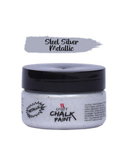 ICraft Metallic Chalk Paint-Steel Silver