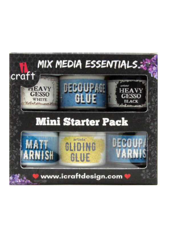 ICraft Mini Starter Pack Mix Media Combo 4-Pack Of 6