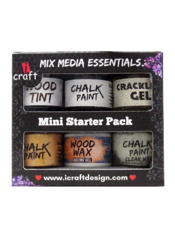 ICraft Mini Starter Pack Mix Media Combo 3-Pack Of 6