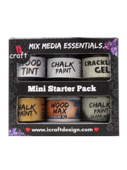 ICraft Mini Starter Pack Mix Media Combo 3-Pack Of 6