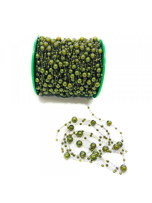 ICraft Pearl String -Olive Green