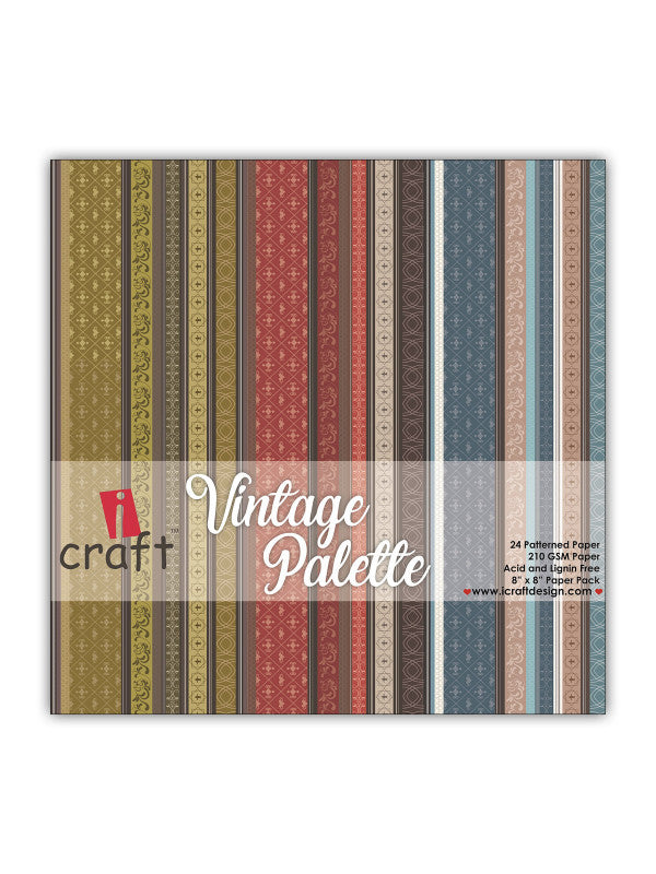 ICraft Paper Pattern 8"X 8"-Vintage Palette