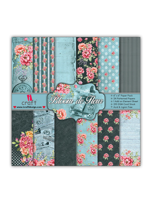 ICraft Paper Pattern 6"X 6"-Bloom De Fleur