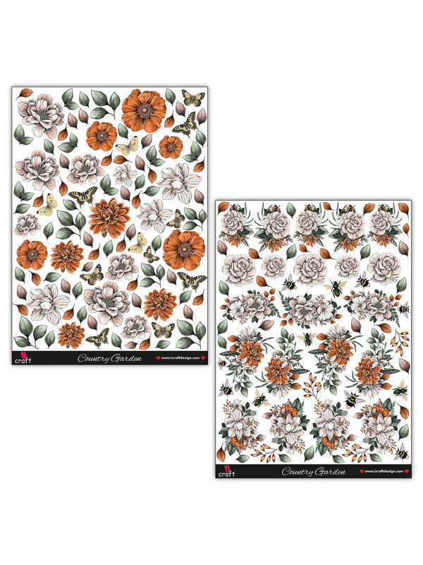 ICraft Add On Element Sheet-Country Garden