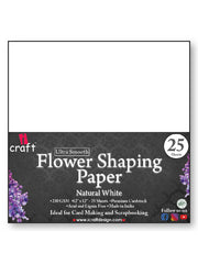 ICraft Cardstock-Flower Shaping Paper-Natural White