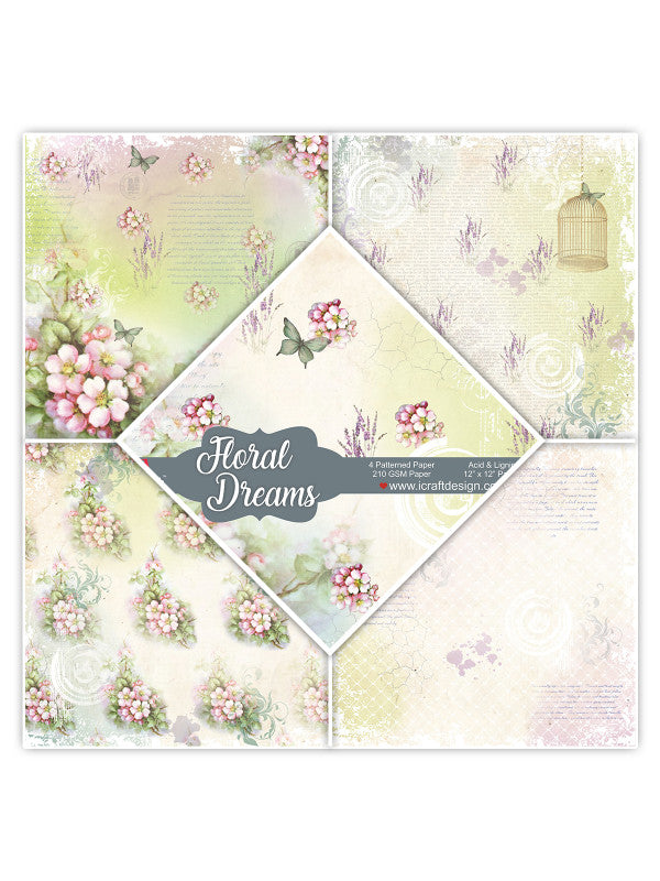 ICraft Pocket Paper Pack-Floral Dreams