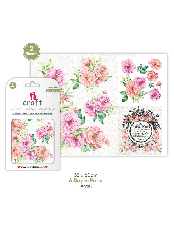 ICraft Decoupage Paper-15"X 20"-3008