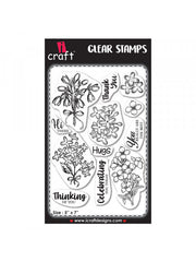 ICraft Clear Stamp-Blossoming Beauties