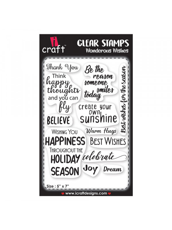 ICraft Clear Stamp-Wonderous Wishes