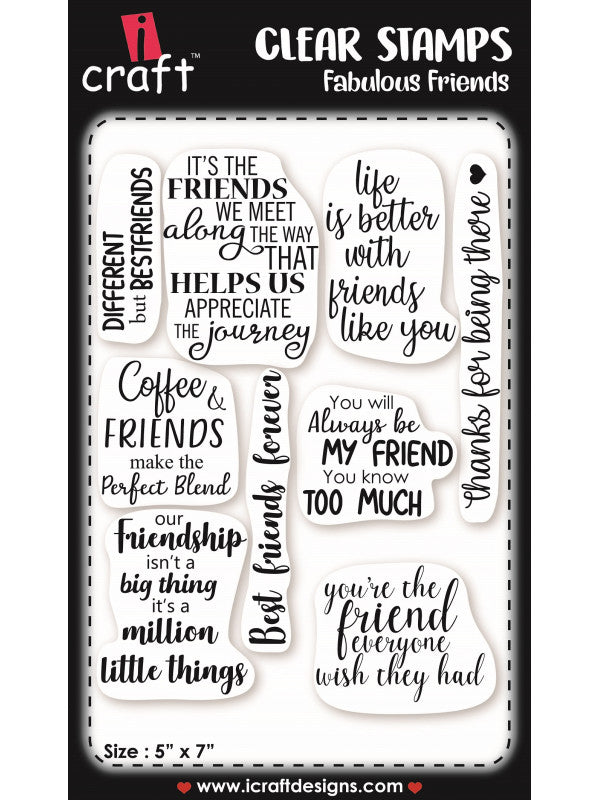 ICraft Clear Stamp-Fabulous Friends