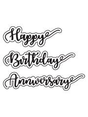 ICraft Cutting Dies-95036(Happy Birthday, Anniversary)