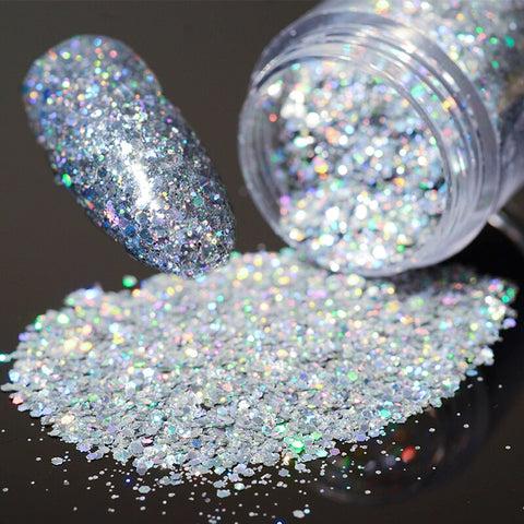 silver shining glitter