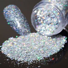 silver shining glitter