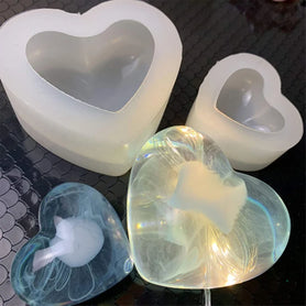3D Love Silicone Mold,Heart Shape Mousse Dessert Mould Pendant Trays for DIY Soap, Handmade Candle, Soft Clay, Jewelry, Baking