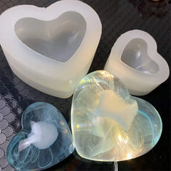 3D Love Silicone Mold,Heart Shape Mousse Dessert Mould Pendant Trays for DIY Soap, Handmade Candle, Soft Clay, Jewelry, Baking