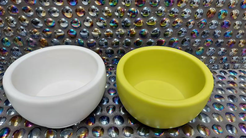 Large curved bowl and lid silicone mould, candle vessel, concrete bowl