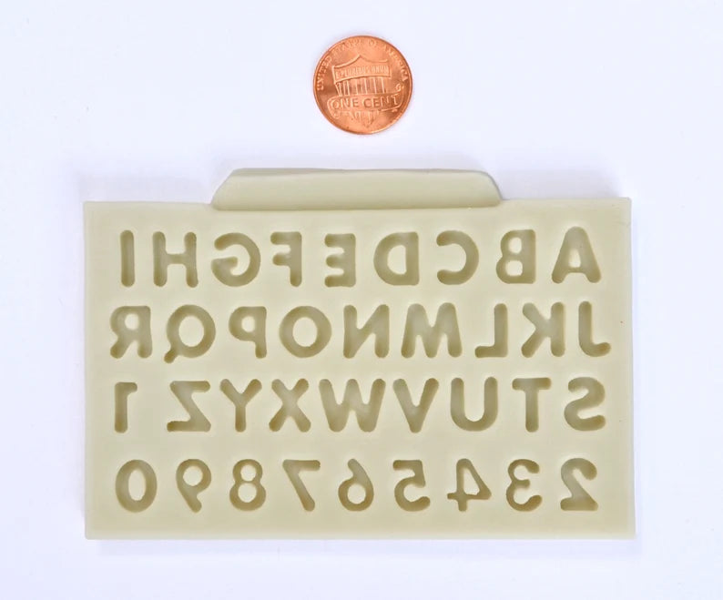 Mini Alphabet Silicone Fondant keychain Mould
