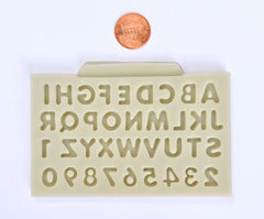 Mini Alphabet Silicone Fondant keychain Mould