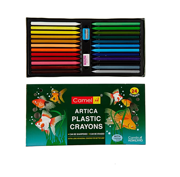 Camel Plastic Crayons - 24 Shades