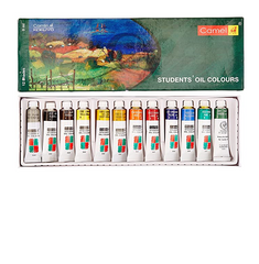 Camel Student Oil Color Box - 9ml Tubes, 12 Shades