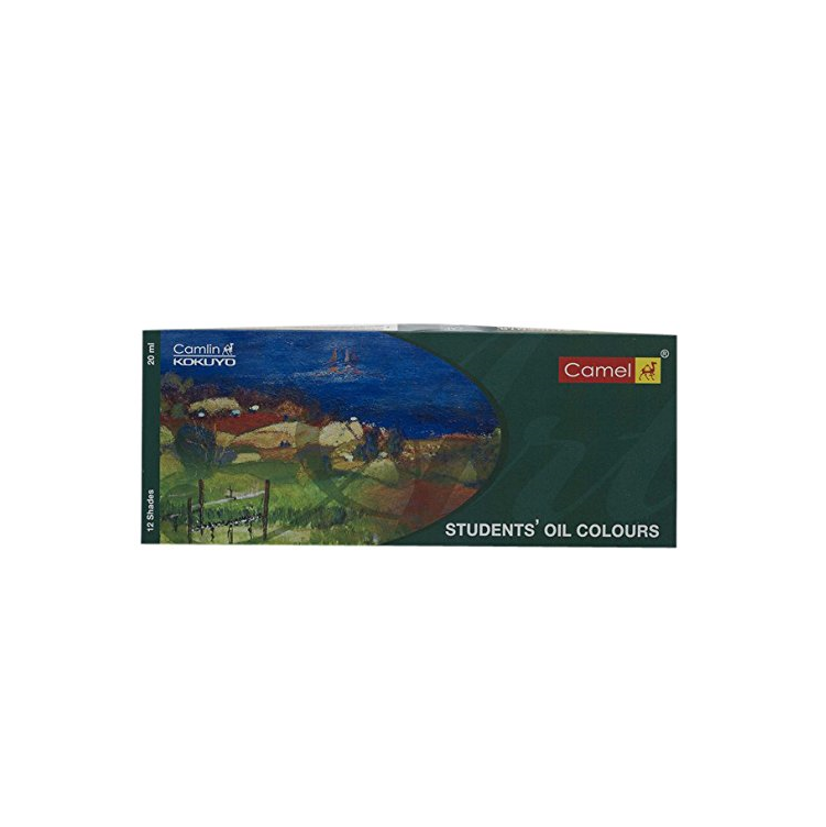 Camel Kokuyo Student Oil Color Box - 20ml Tubes, 12 Shades