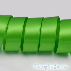 Apple Green Ribbon, Double Faced Satin Ribbon