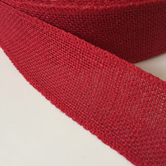 Red Natural Jute Hessian Burlap Ribbon Rustic Craft Decoration 2mtr