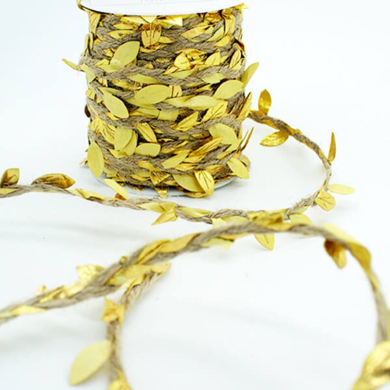 Metallic Gold Vine Entwined Jute Twine 2mtr