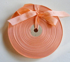 Peach Vintage French 1930's-40's Woven Ribbon 18mtr