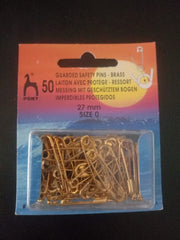 SAFETY PINS 50C BRASS