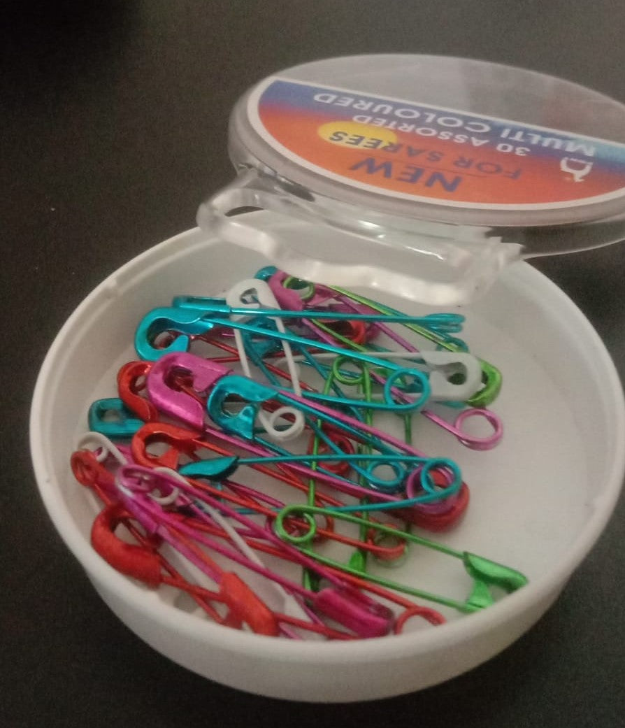 Pony Saree Safety Pins 30C Astd