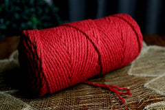 3ply Red Macrame Cord 3 mm