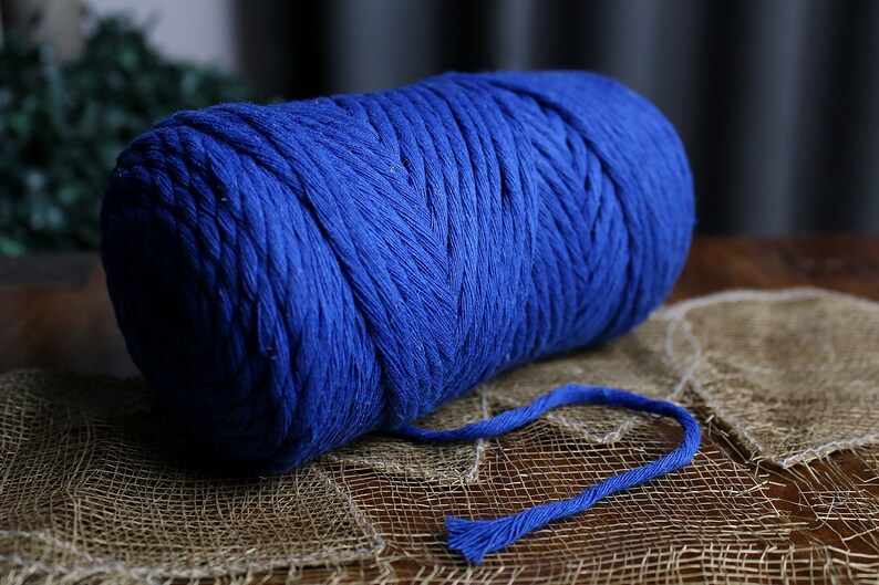 4 mm Royal Blue Macrame Cord