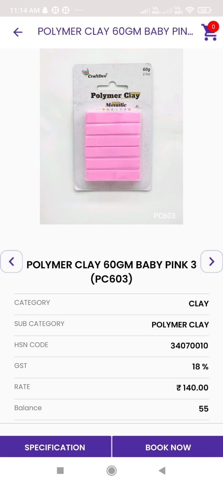 Polymer Clay pink