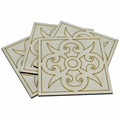 Tea Coaster MDF Design (set of 4)
