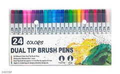 24 COLOR DUAL TIP BRUSH PEN SET